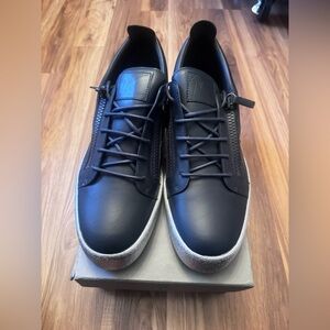 Giuseppe Zanotti Navy and Silver Men's Sneakers